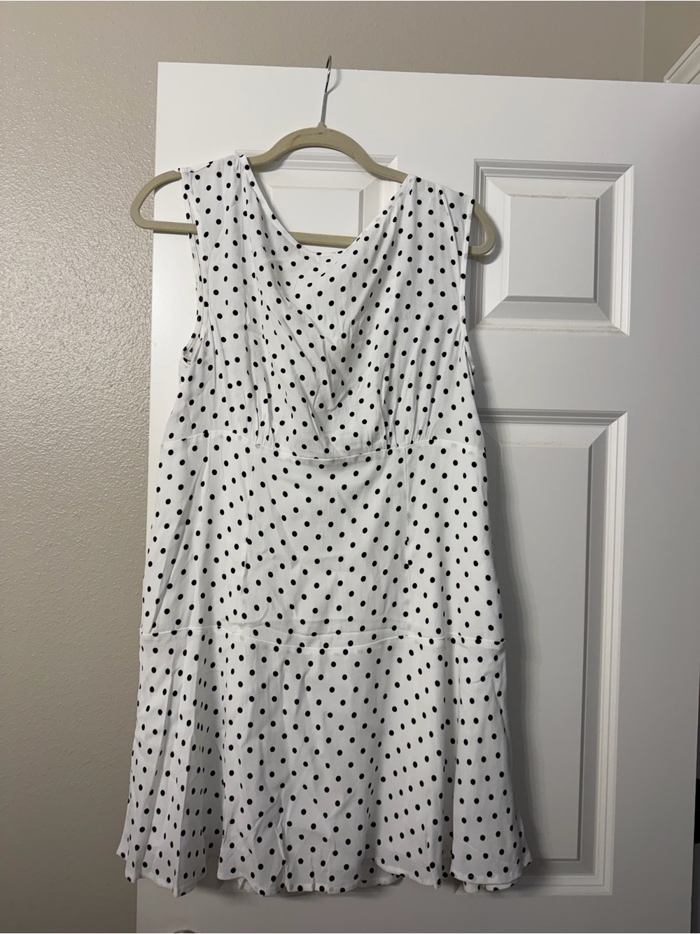 Target White and Black Polka Dot Sleeveless Dress